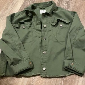 Olea Navy Green jean jacket